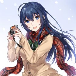 This is a pixiv picture whose title is 冬にはしゃぐ君.
