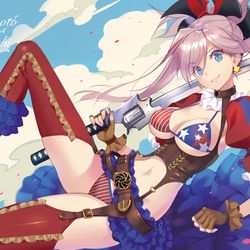 This is a pixiv picture whose title is 水着×フリル武蔵ちゃん.