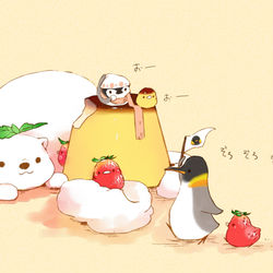 This is a pixiv picture whose title is クリームフルーツプリン.
