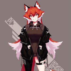 This is a pixiv picture whose title is 狐.