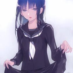 This is a pixiv picture whose title is 濡羽.