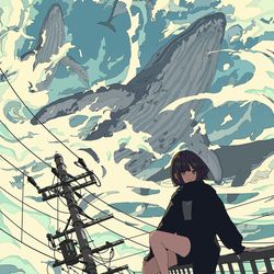 This is a pixiv picture whose title is 晴れときどき海.