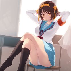 This is a pixiv picture whose title is 涼宮ハルヒ.