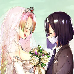 This is a pixiv picture whose title is 鬼のいない平和な世界でもう一度人間に生まれ変われたら、.