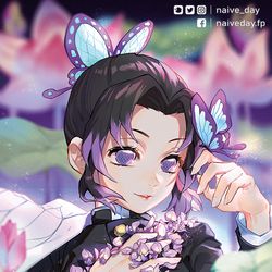 This is a pixiv picture whose title is 胡蝶しのぶ.