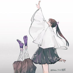 This is a pixiv picture whose title is 蝶と花と地獄.