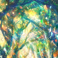 This is a pixiv picture whose title is 彩來の森.