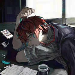 This is a pixiv picture whose title is 観音坂独歩.