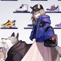 This is a pixiv picture whose title is 🐺👟.