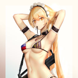 This is a pixiv picture whose title is 水着メイドグローザ.