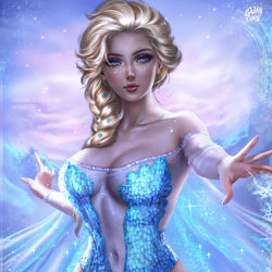 This is a pixiv picture whose title is エルサ - Elsa.