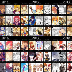 This is a pixiv picture whose title is 2010～2019.