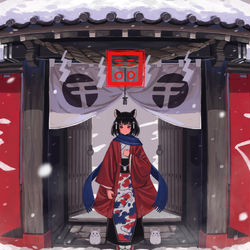 This is a pixiv picture whose title is 行く年来る年.