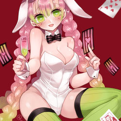 This is a pixiv picture whose title is おばみつバニーコスの巻.