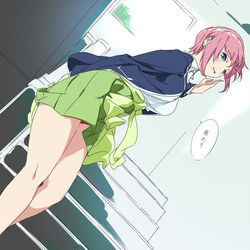 This is a pixiv picture whose title is 階段パンチラ一花さん.