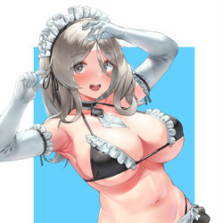 This is a pixiv picture whose title is Maid swimsuit K3.