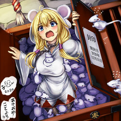 This is a pixiv picture whose title is 子年白魔であけおめ！.
