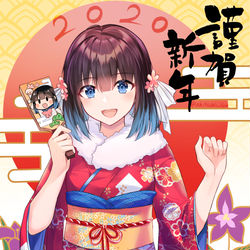 This is a pixiv picture whose title is 谨贺新年2020.