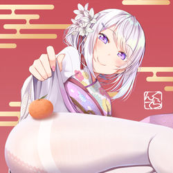 This is a pixiv picture whose title is 新年明けましておめでタイツございます！.