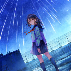 This is a pixiv picture whose title is カバーイラスト『明日の君が、きっと泣くから』.