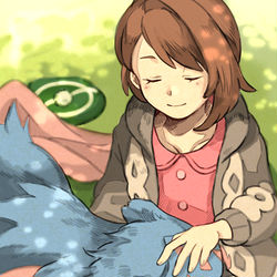 This is a pixiv picture whose title is ユウリ&ポケ.