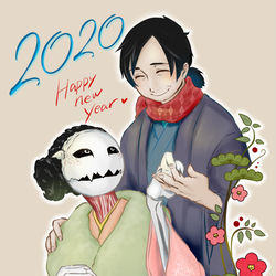 This is a pixiv picture whose title is 年賀状.