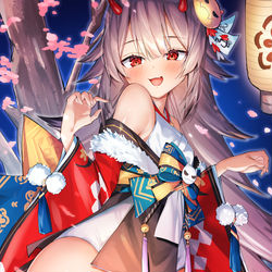 This is a pixiv picture whose title is 正月スキン響.
