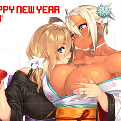 This is a pixiv picture whose title is あけまして.