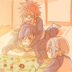 This is a pixiv picture whose title is 来派と双六.