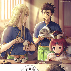 This is a pixiv picture whose title is 鮭おにぎり.