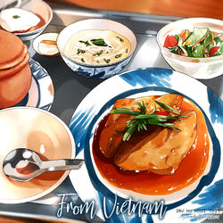 This is a pixiv picture whose title is Vietnamese Dishes.