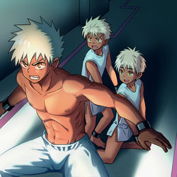This is a pixiv picture whose title is 「守る」.