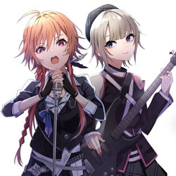 This is a pixiv picture whose title is 二宮飛鳥×青木志貴.