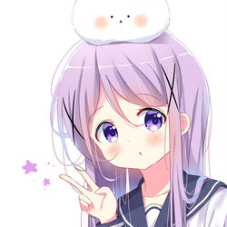 This is a pixiv picture whose title is Suzuya Moe Chino Cosplay.