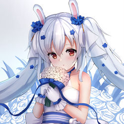 This is a pixiv picture whose title is ウサウサブライド.