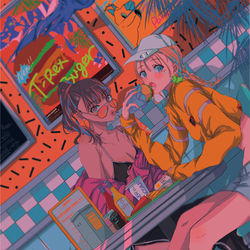 This is a pixiv picture whose title is ダイナー・ダイナソー.