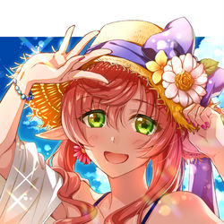 This is a pixiv picture whose title is 【オリジナル】常夏娘.