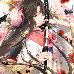 This is a pixiv picture whose title is 山吹.