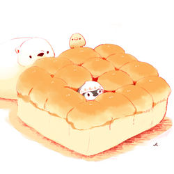 This is a pixiv picture whose title is ペンギンとちぎりパン.