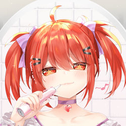 This is a pixiv picture whose title is 歯磨き.