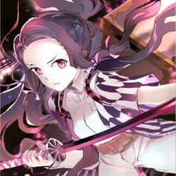 This is a pixiv picture whose title is 禰豆子.