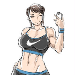 This is a pixiv picture whose title is workout chun-li.