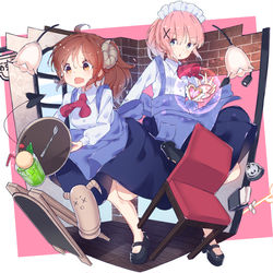 This is a pixiv picture whose title is まちカドまぞく.