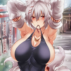 This is a pixiv picture whose title is お参り…していけ.