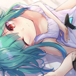 This is a pixiv picture whose title is 潤羽るしあ【ネグリジェ】.