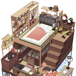 This is a pixiv picture whose title is 箱に和.