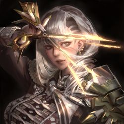 This is a pixiv picture whose title is 士官のハサミ.