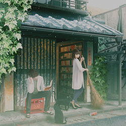 This is a pixiv picture whose title is 滴水古書堂の名状しがたき事件簿　眠れぬ人の夢.