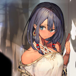 This is a pixiv picture whose title is エキゾチック褐色美少女.
