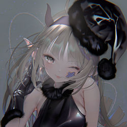 This is a pixiv picture whose title is 黒リンベリィちゃん.